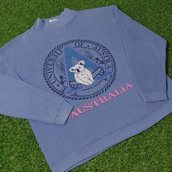 VINTAGE AUSTRALIA CREWNECK SWEATER MADE IN USA UNIVERSITY OF AUSTRALIA KOALA - Picture 5 of 7